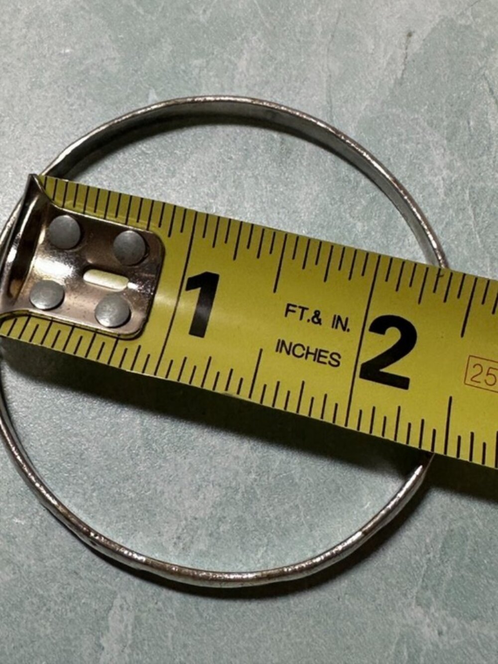 Vintage Taxo Sterling Silver .925 Bangle Bracelet Embellished Stamped - Picture 2 of 8